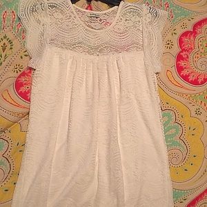 White dress with lace detail